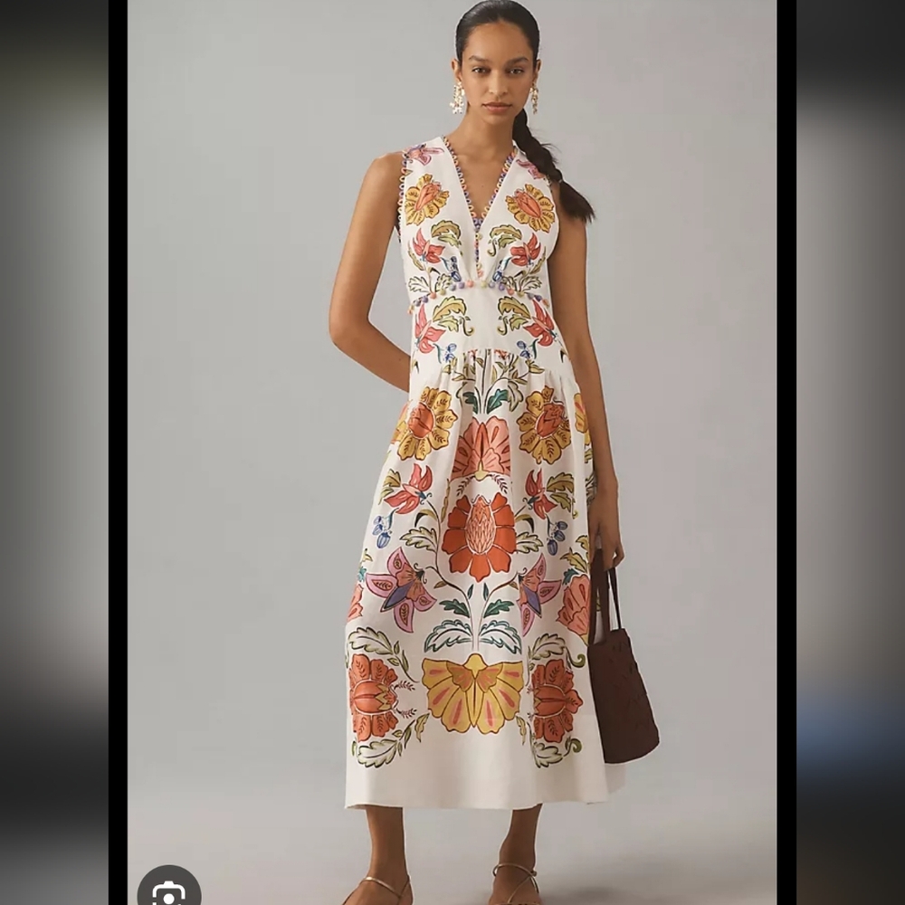 Farm Rio Floral Insects Mididress - Picture 2 of 7